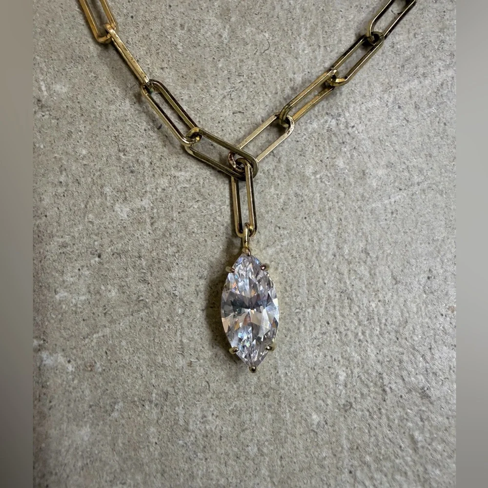 Melinda Maria Gold Samantha MARQUIS necklace - Picture 2 of 5